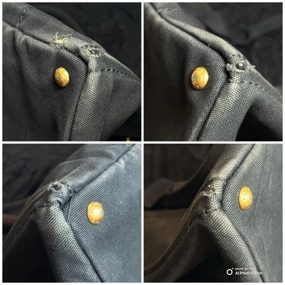 Prada Canapa Large GM Tote – Black Canvas Logo Bag - Picture 10 of 12